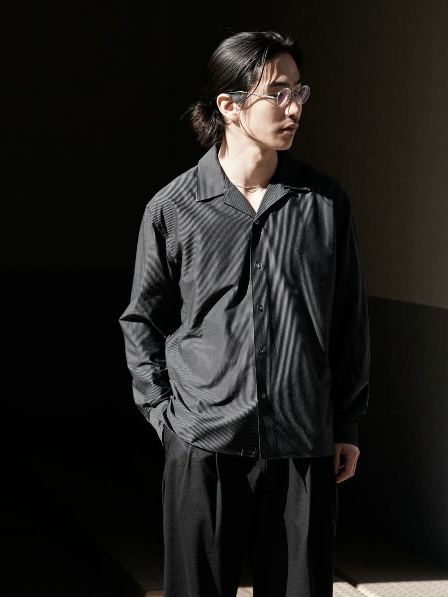 46G Stripe Delta Shirt[PS BLACK] | 1LDK (ワンエルディーケー) 公式