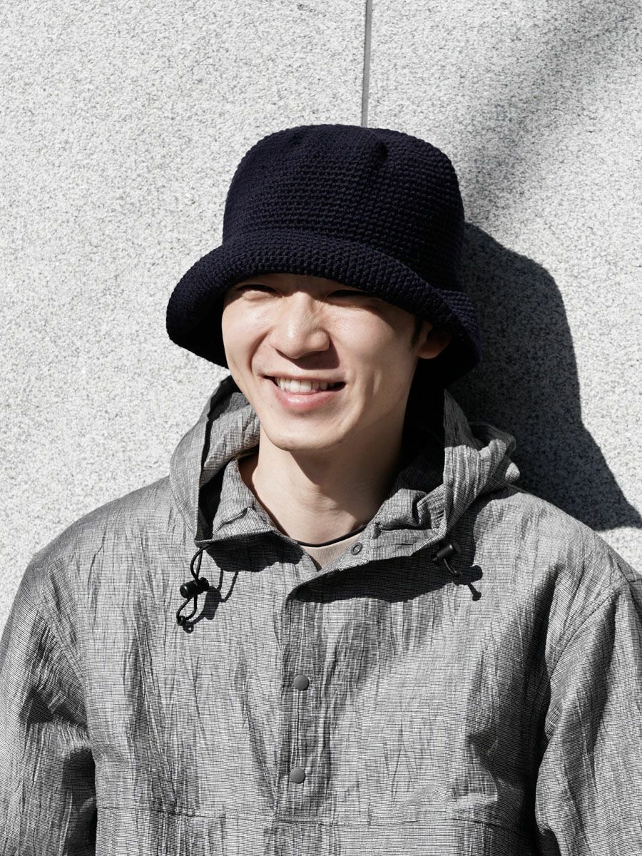 HANDMADE KNIT WOOL BALLOON HAT[NAVY] | 1LDK (ワンエルディーケー