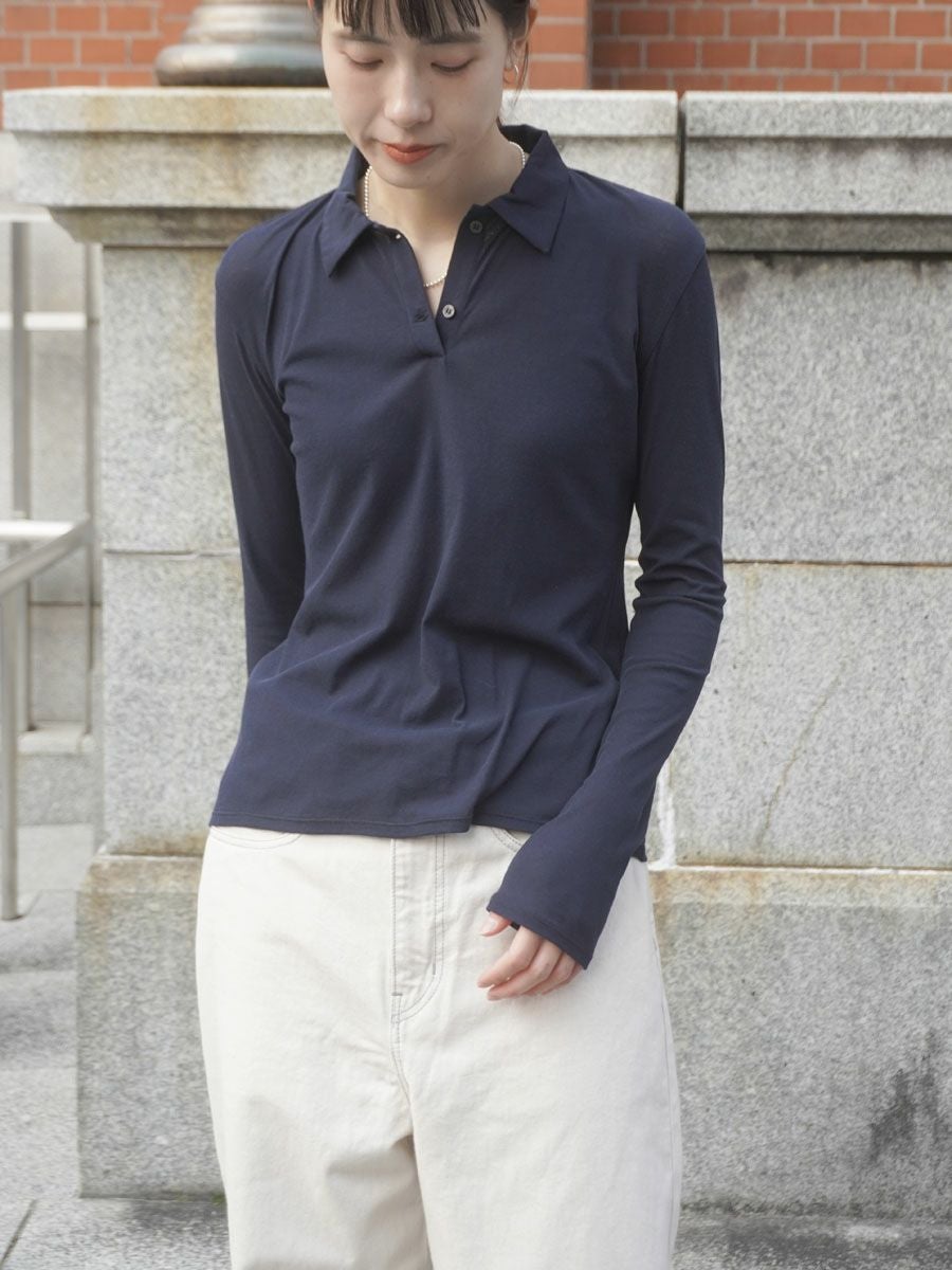 トップス Tu es mon TRESOR Long-Sleeve Polo Shirt Long Sleeve Polo Shirt | EUREKA FACTORY HEIGHTS