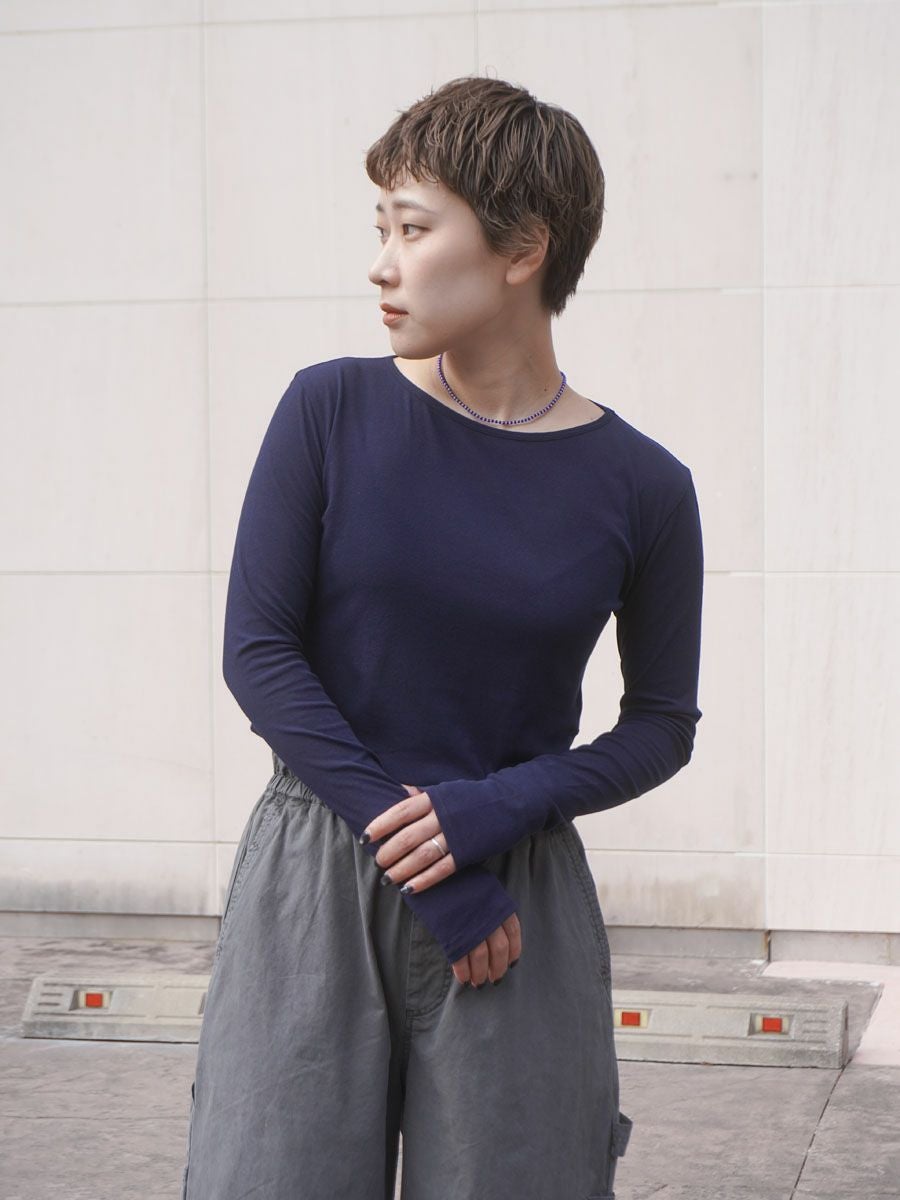 トップス 731 Crew Neck Cropped Top[NAVY] | 1LDK (ワンエルディーケー) 公式サイト