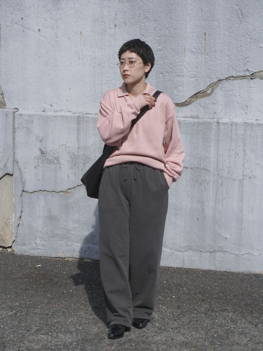 COTTON KNIT HALF ZIP[L.PINK] | 1LDK (ワンエルディーケー) 公式サイト