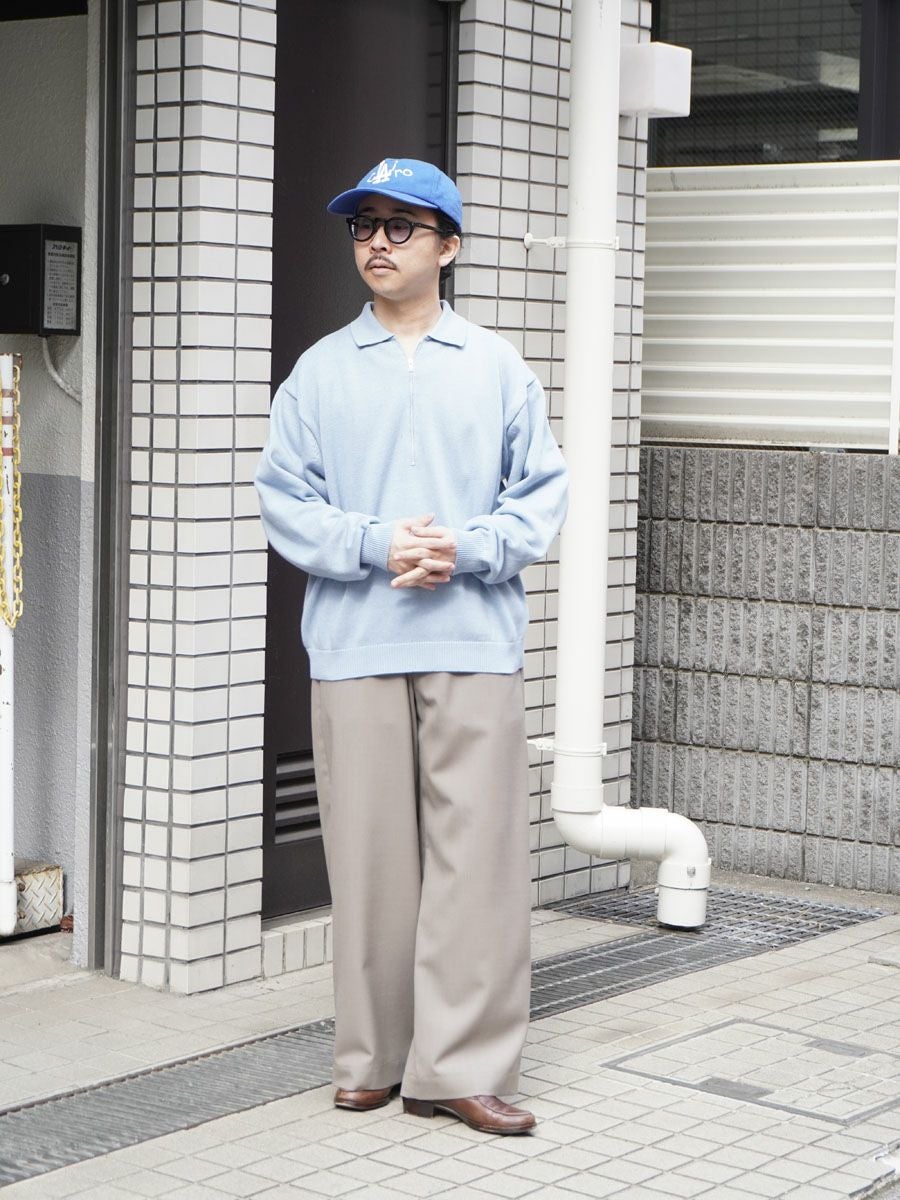 COTTON KNIT HALF ZIP[L.BLUE] | 1LDK (ワンエルディーケー) 公式サイト