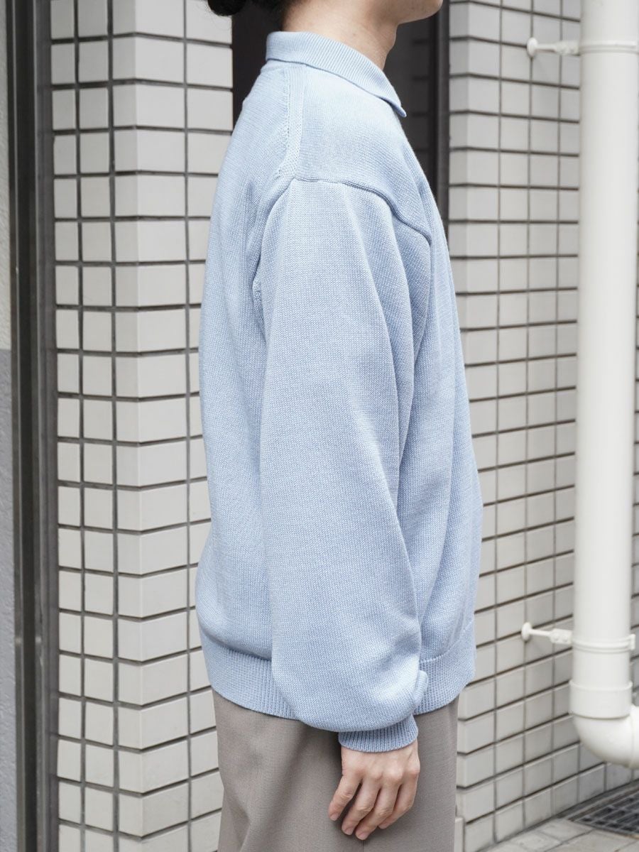 COTTON KNIT HALF ZIP[L.BLUE] | 1LDK (ワンエルディーケー) 公式サイト