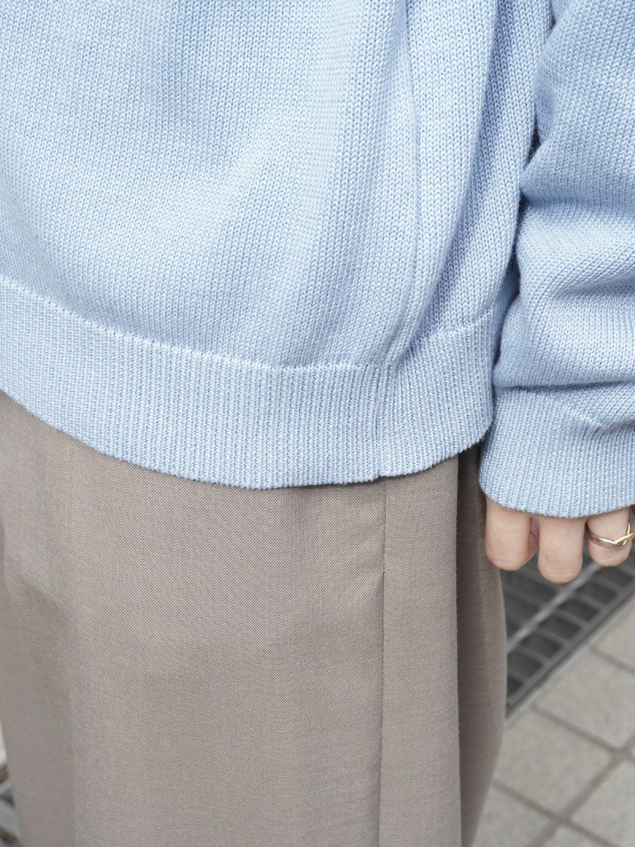 COTTON KNIT HALF ZIP[L.BLUE] | 1LDK (ワンエルディーケー) 公式サイト