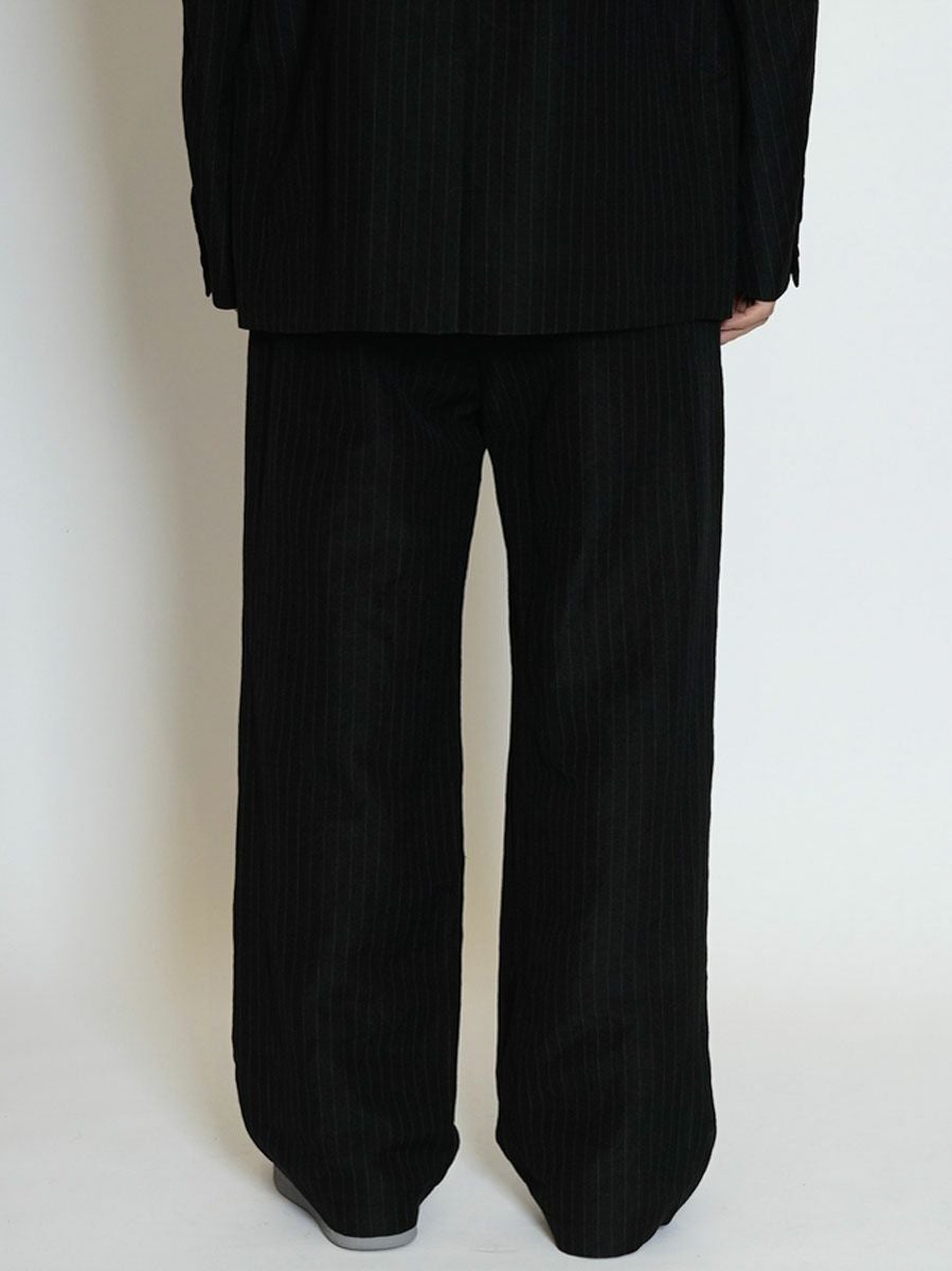 WOOL LINEN 2 TUCK TROUSERS[STRIPE] | 1LDK (ワンエルディーケー