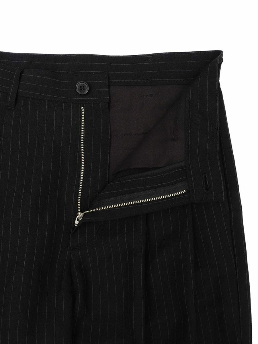 WOOL LINEN 2 TUCK TROUSERS[STRIPE] | 1LDK (ワンエルディーケー