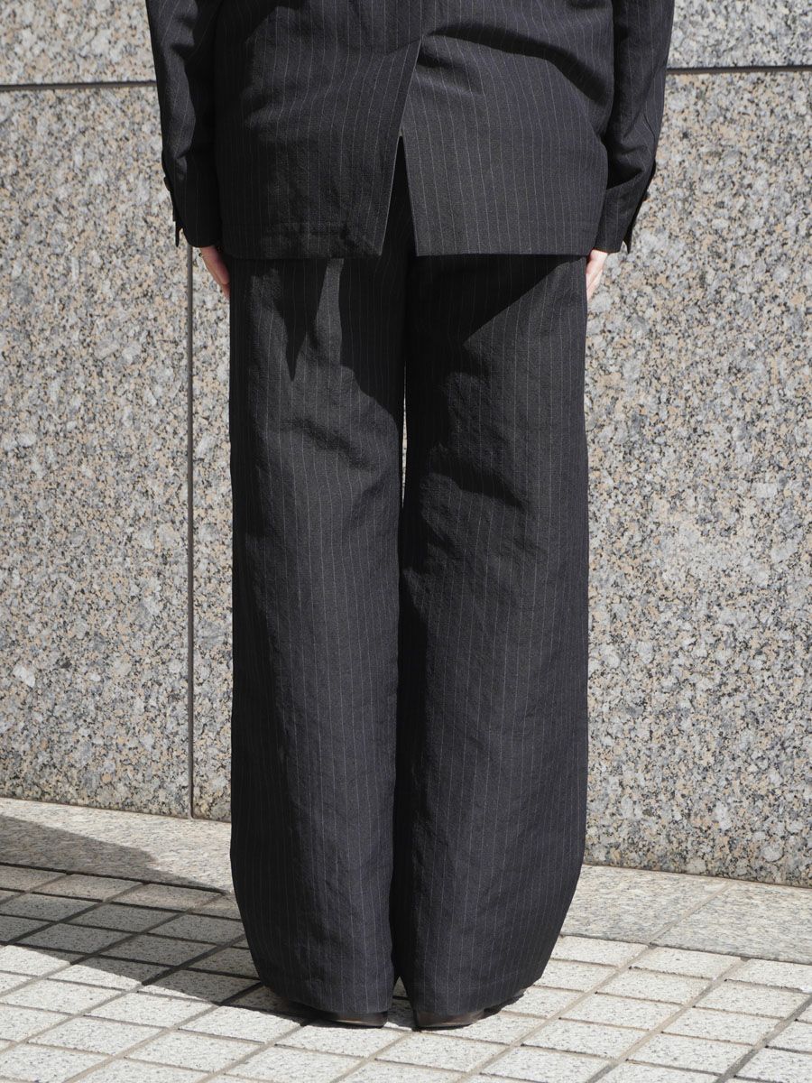 WOOL LINEN 2 TUCK TROUSERS[STRIPE] | 1LDK (ワンエルディーケー