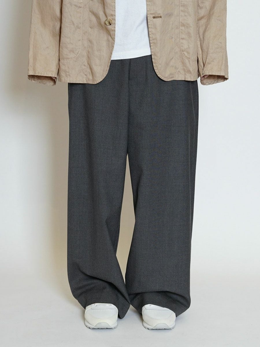 SUMMER WOOL WIDE TROUSERS[GRAY] | 1LDK (ワンエルディーケー) 公式サイト