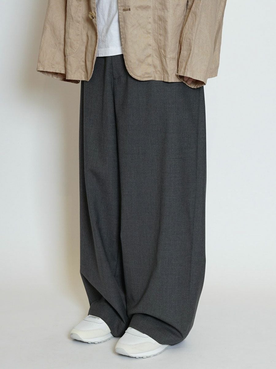 SUMMER WOOL WIDE TROUSERS[GRAY] | 1LDK (ワンエルディーケー) 公式サイト