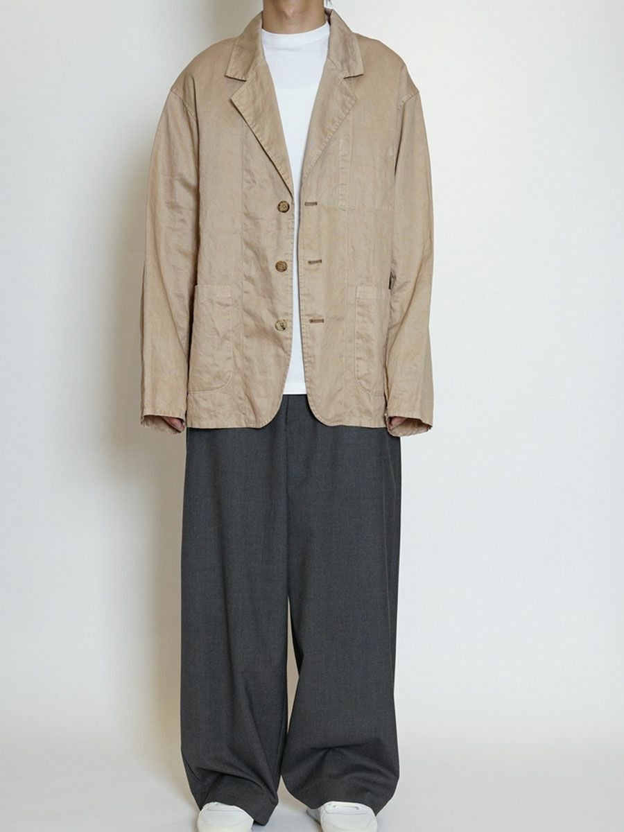 SUMMER WOOL WIDE TROUSERS[GRAY] | 1LDK (ワンエルディーケー) 公式サイト