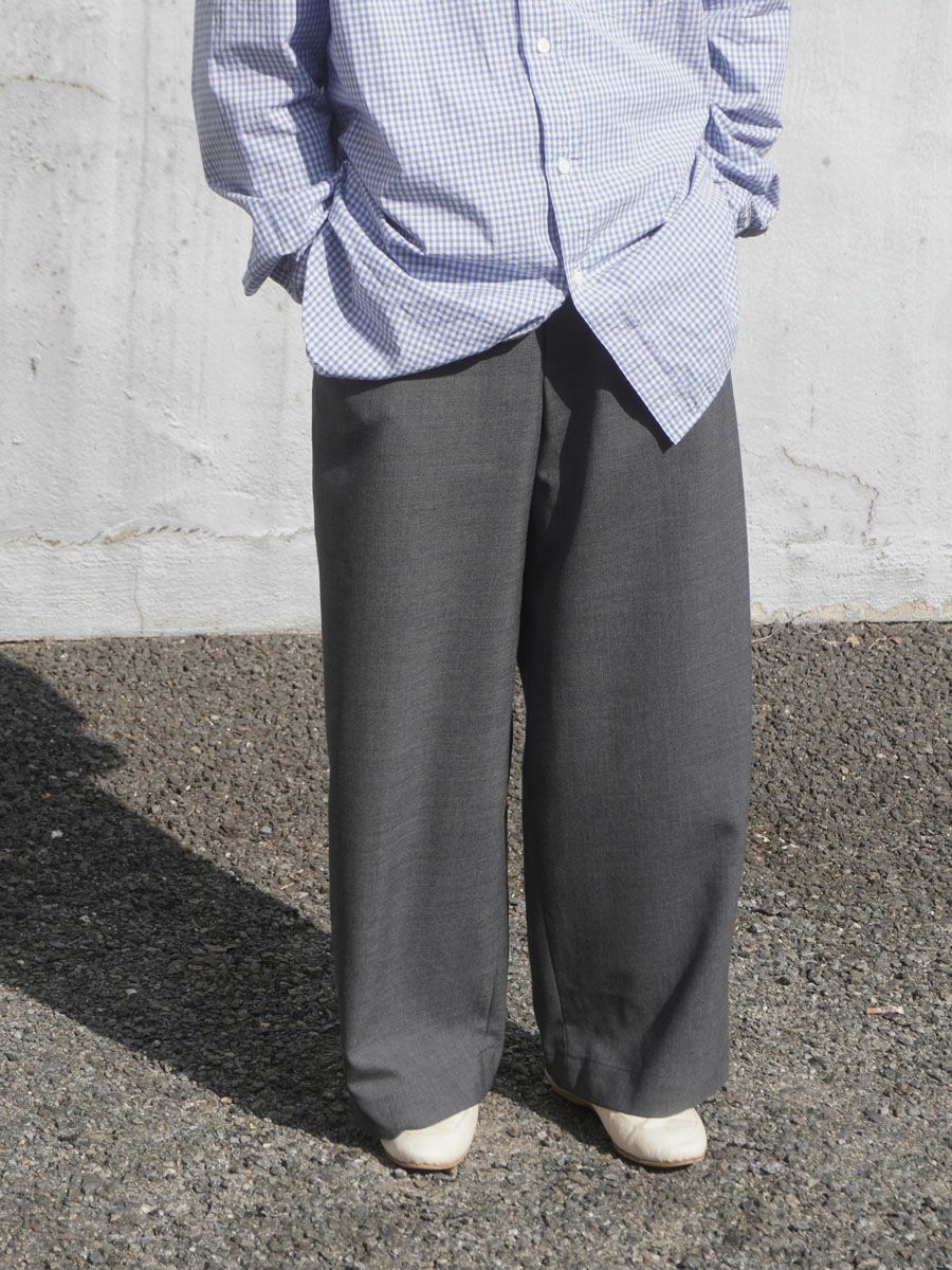 SUMMER WOOL WIDE TROUSERS[GRAY] | 1LDK (ワンエルディーケー) 公式サイト