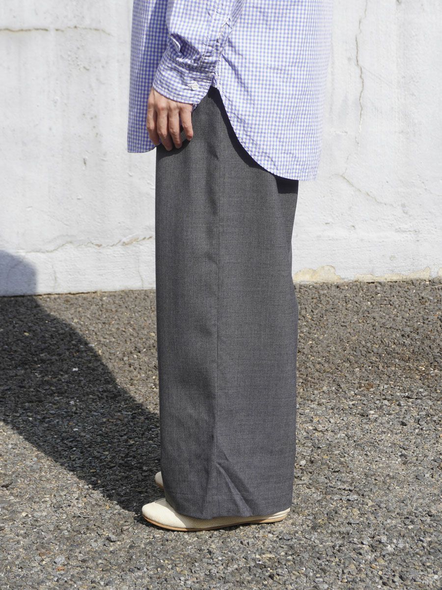 SUMMER WOOL WIDE TROUSERS[GRAY] | 1LDK (ワンエルディーケー) 公式サイト