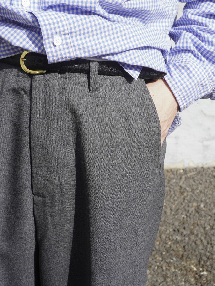 SUMMER WOOL WIDE TROUSERS[GRAY] | 1LDK (ワンエルディーケー) 公式サイト