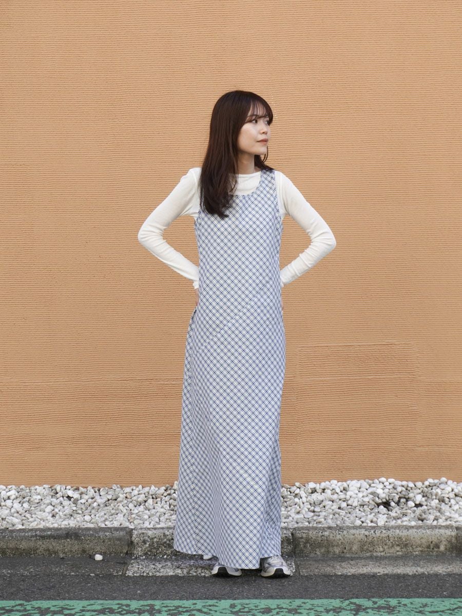 LARVA DRESS[BLUECHECK] | 1LDK (ワンエルディーケー) 公式サイト