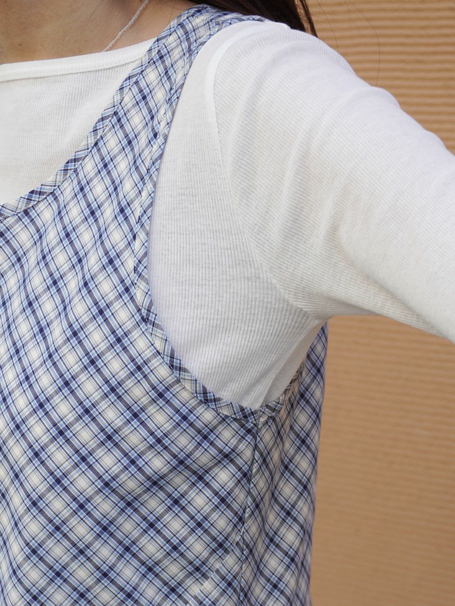 LARVA DRESS[BLUECHECK] | 1LDK (ワンエルディーケー) 公式サイト
