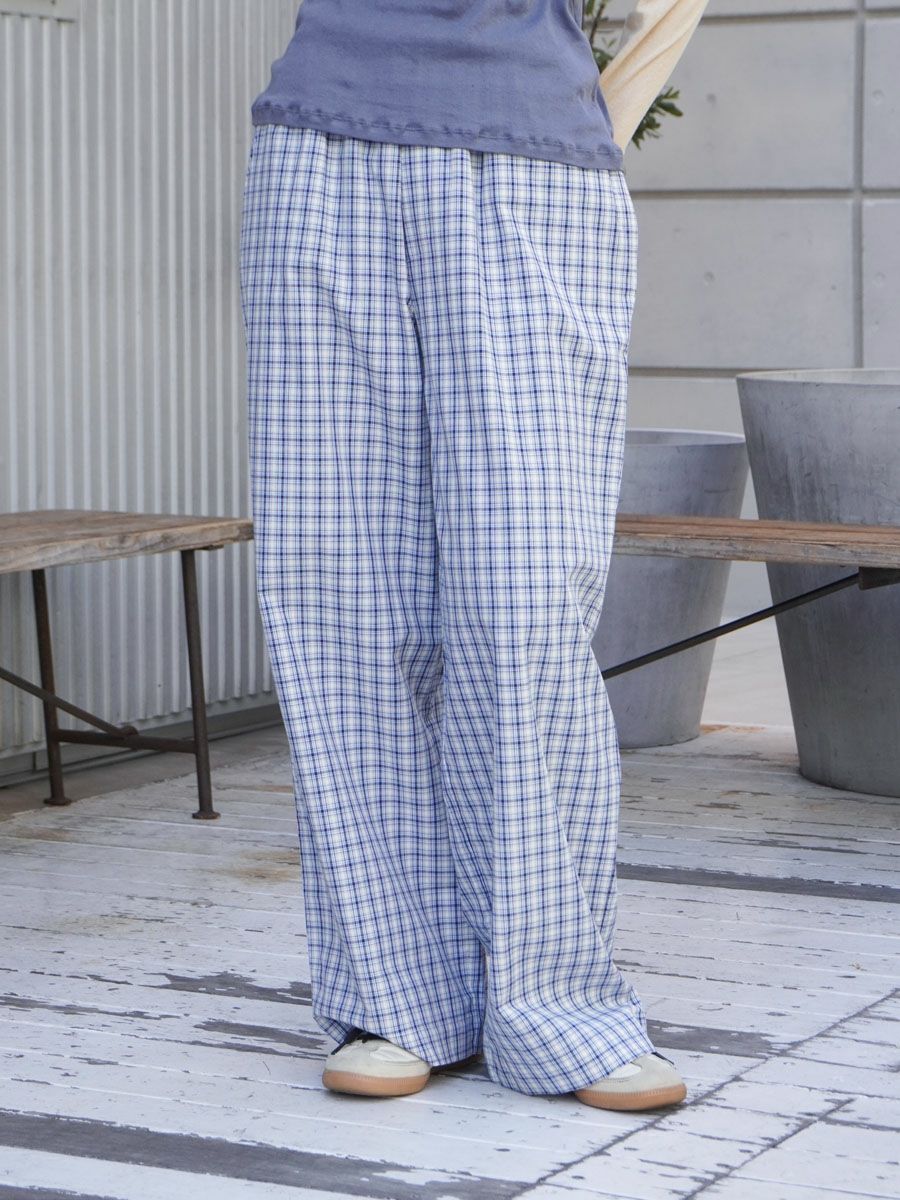 CLAUDE PANTS[BLUECHECK] | 1LDK (ワンエルディーケー) 公式サイト