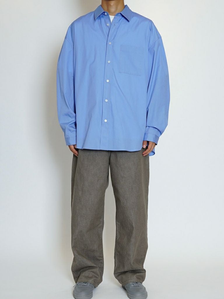 ゆ*み様 希少！AMC 青 ギャバシャツ Lサイズ OVERSIZED L/S SHIRT[SAX] | 1LDK (ワンエルディーケー) 公式サイト