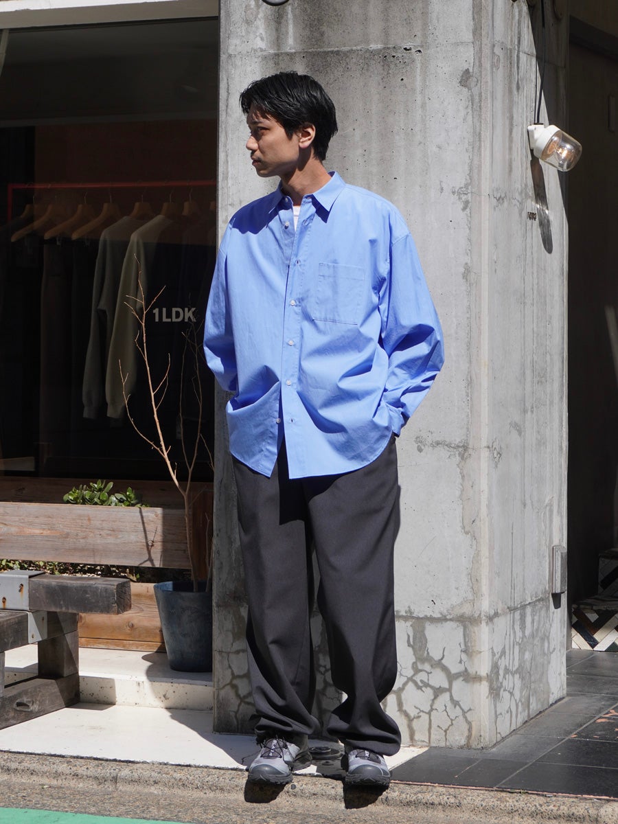 【希少】Charvet ビスポークシャツ SAXブルー L程度 OVERSIZED L/S SHIRT[SAX] | 1LDK (ワンエルディーケー) 公式サイト