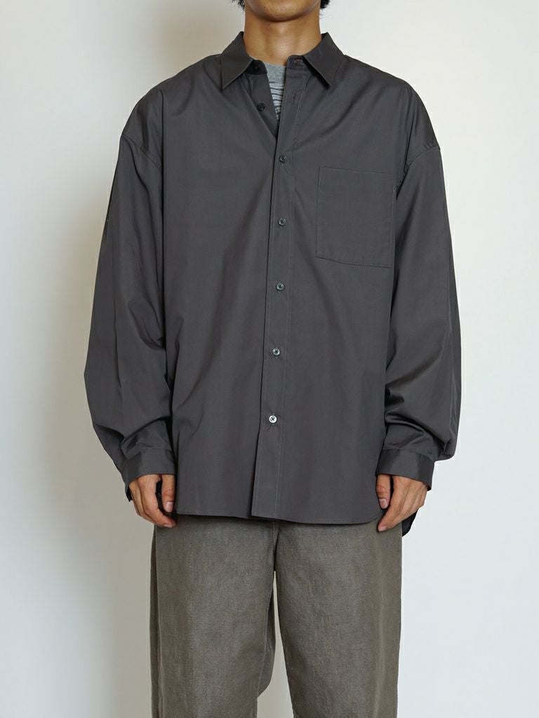 OVERSIZED L/S SHIRT[GRAY] | 1LDK (ワンエルディーケー) 公式サイト