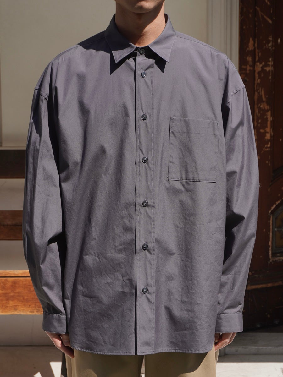 OVERSIZED L/S SHIRT[GRAY] | 1LDK (ワンエルディーケー) 公式サイト