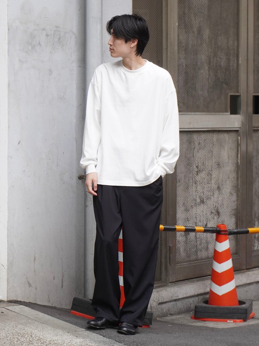 スラックス 1ldk 1 pleat tapered easy slacks 1TUCK EASY SLACKS[BLACK] | 1LDK (ワンエルディーケー) 公式サイト
