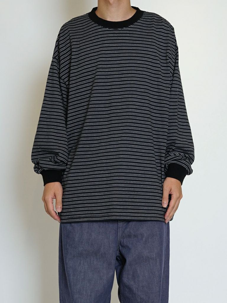 BORDER WIDE L/S TEE[BLACK] | 1LDK (ワンエルディーケー) 公式サイト