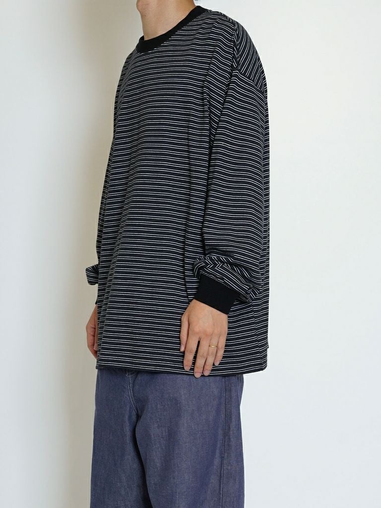 BORDER WIDE L/S TEE[BLACK] | 1LDK (ワンエルディーケー) 公式サイト