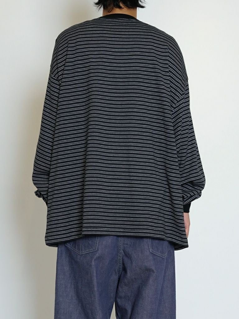 BORDER WIDE L/S TEE[BLACK] | 1LDK (ワンエルディーケー) 公式サイト