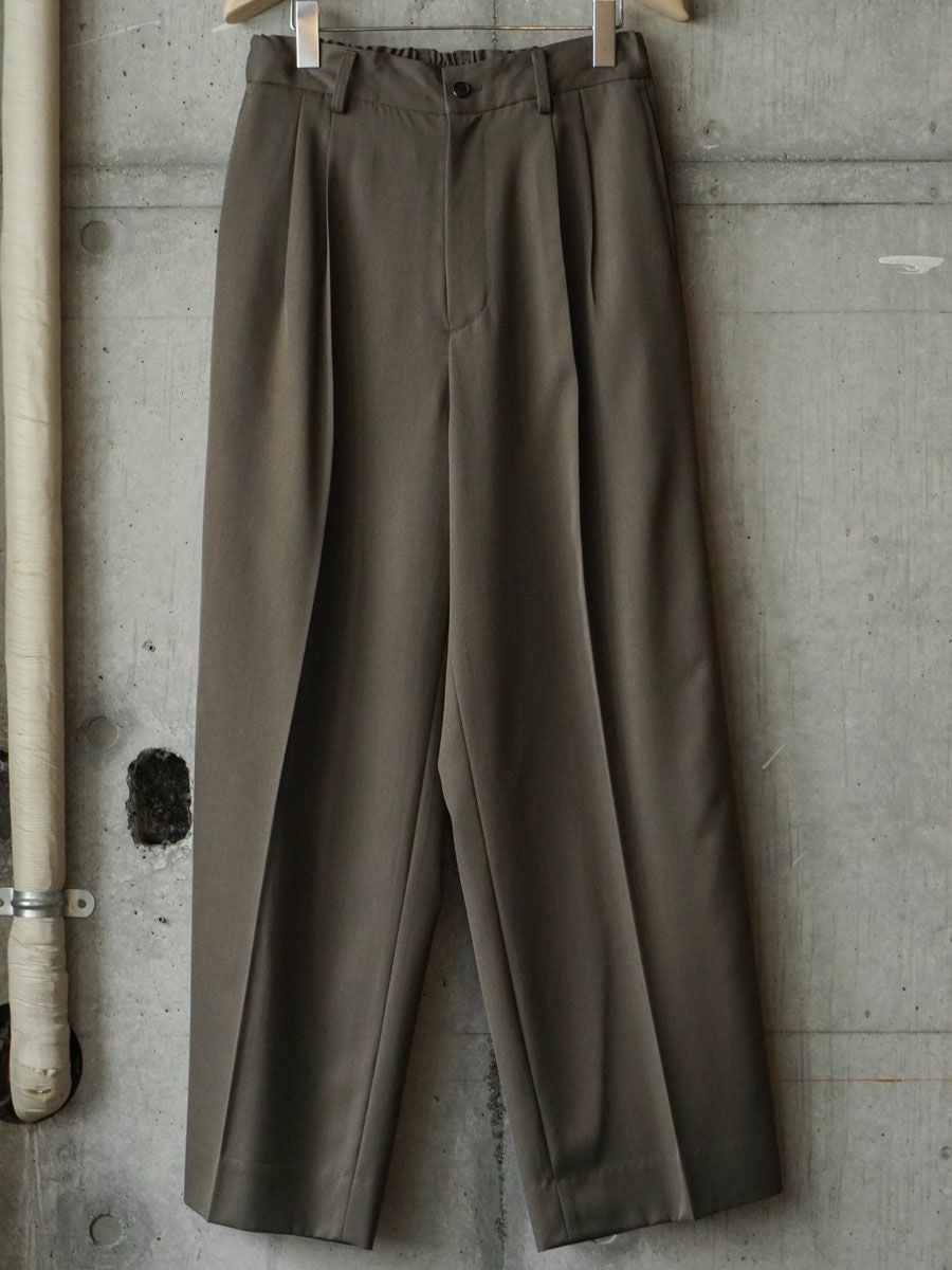 EASY LONG WIDE TROUSERS[DARK BEIGE] | 1LDK (ワンエルディーケー