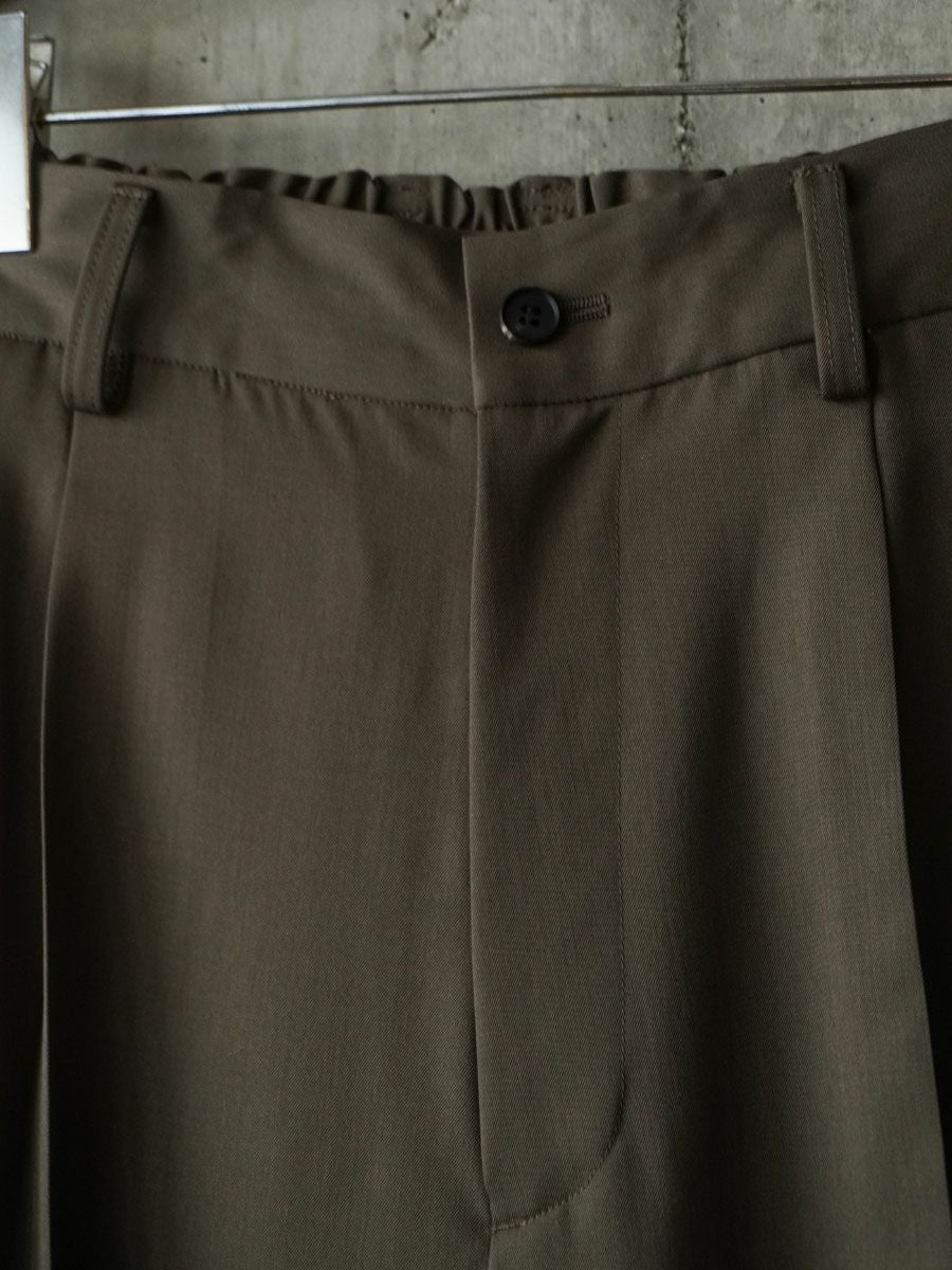 EASY LONG WIDE TROUSERS[DARK BEIGE] | 1LDK (ワンエルディーケー