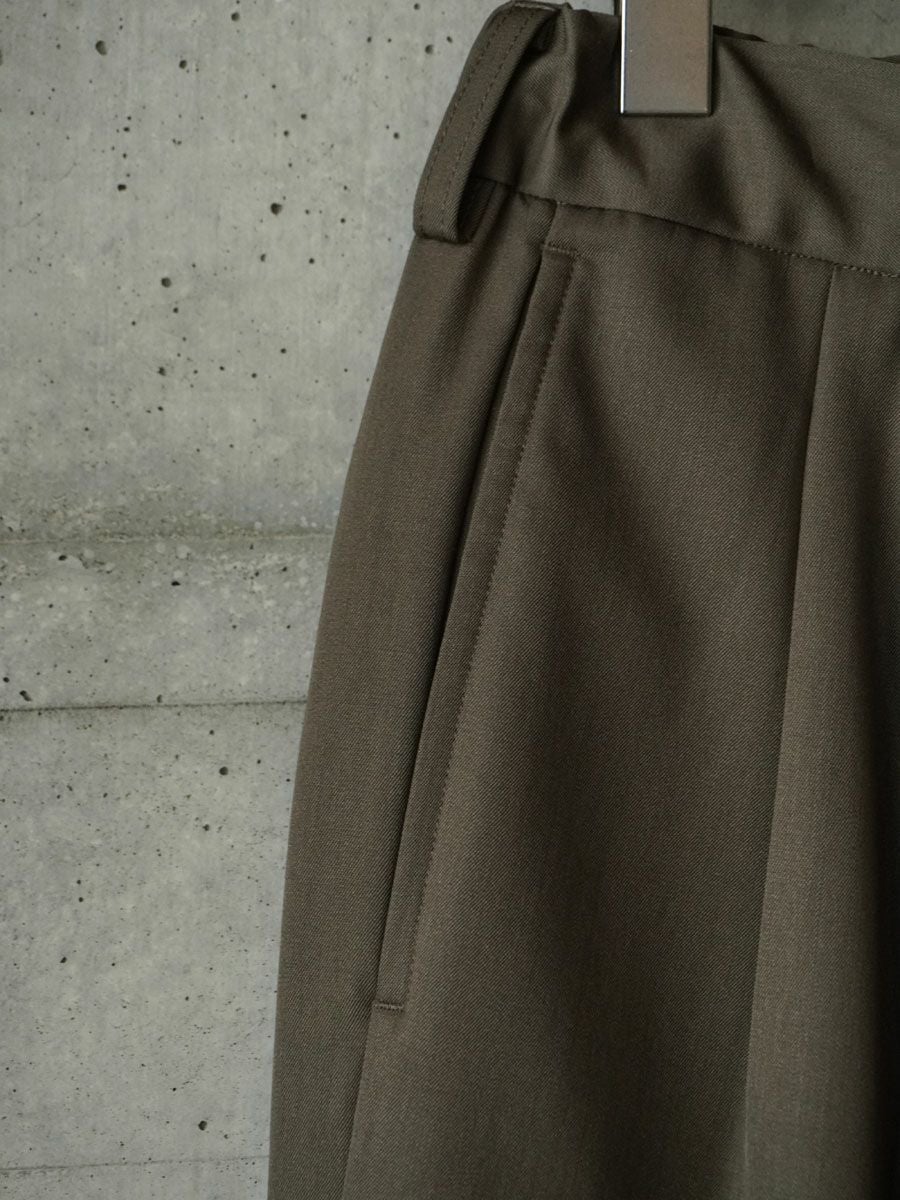 EASY LONG WIDE TROUSERS[DARK BEIGE] | 1LDK (ワンエルディーケー