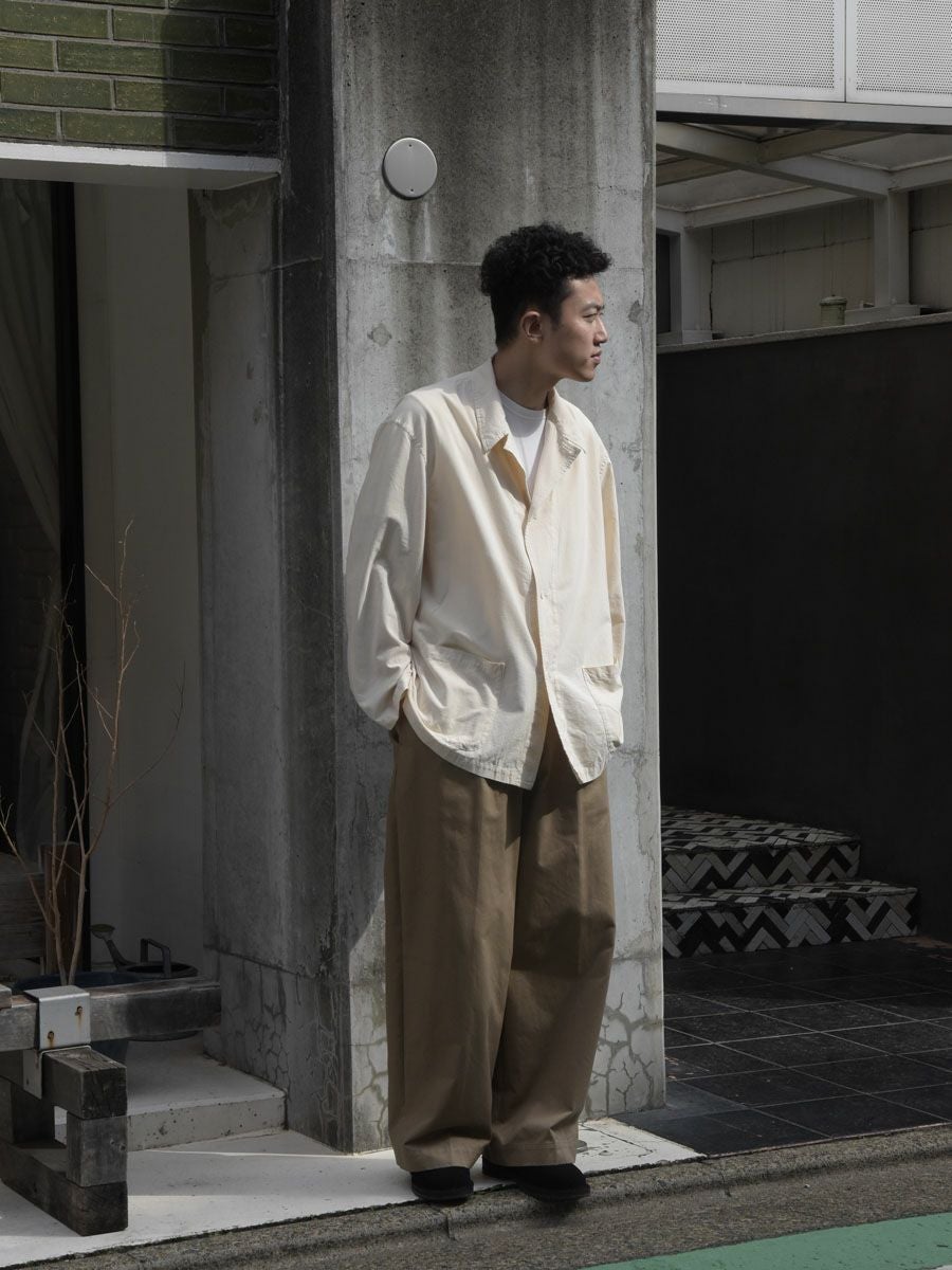 Silk cotton nep Workjacket[BEIGE] | 1LDK (ワンエルディーケー) 公式