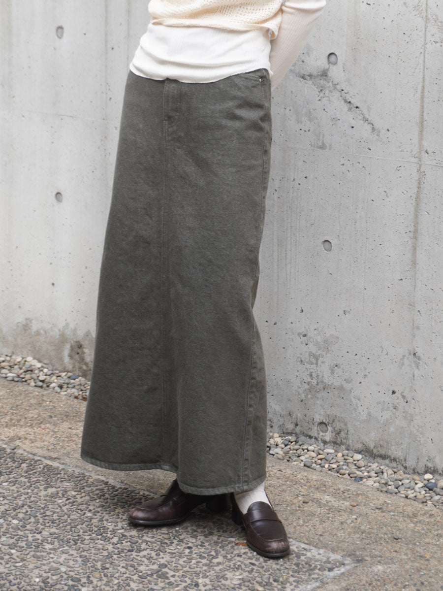DENIM MAXI SKIRT[BLACK] | 1LDK (ワンエルディーケー) 公式サイト