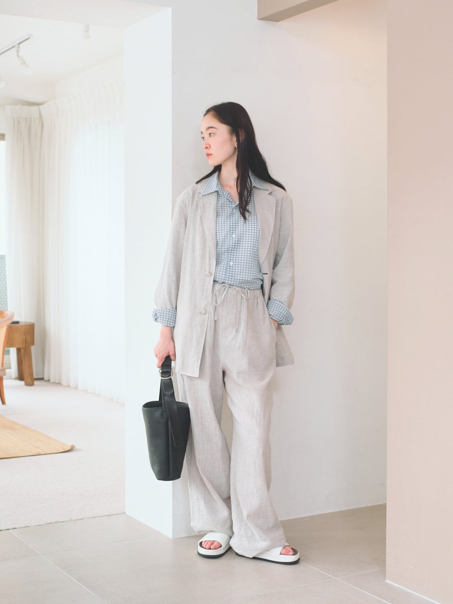 LINEN COTTON JACKET[L.BEIGE] | 1LDK (ワンエルディーケー) 公式サイト