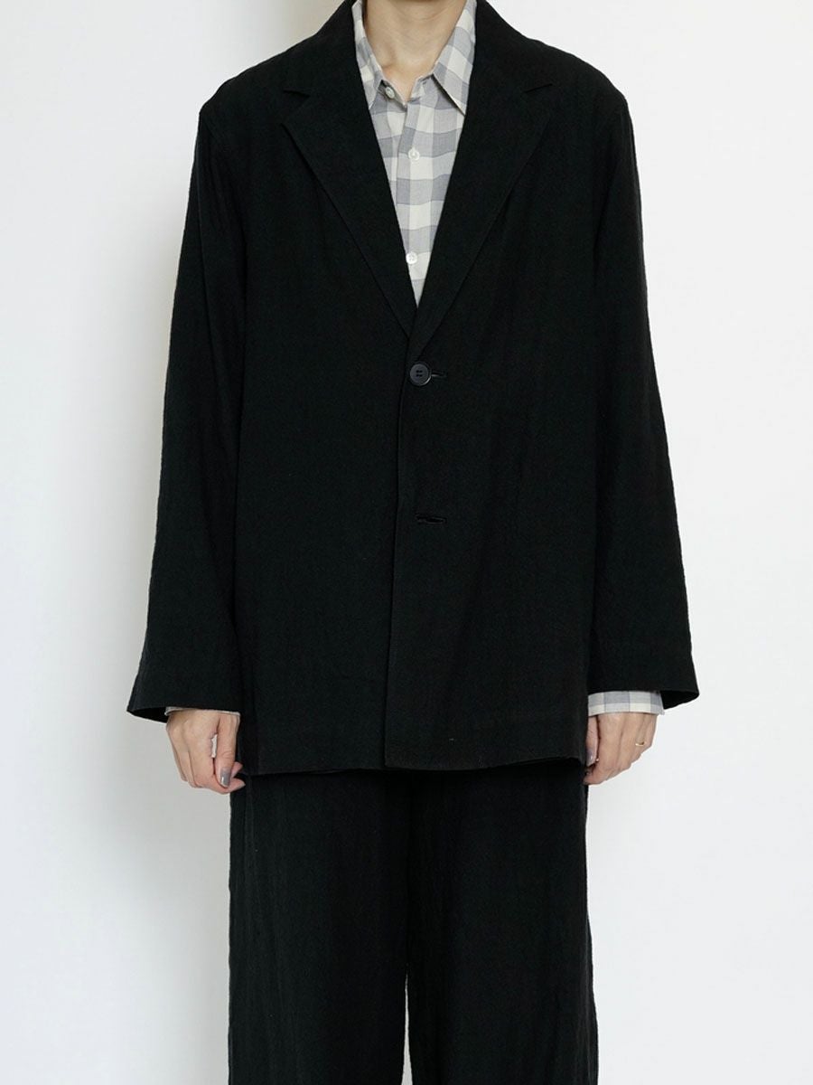 LINEN COTTON JACKET[BLACK] | 1LDK (ワンエルディーケー) 公式サイト