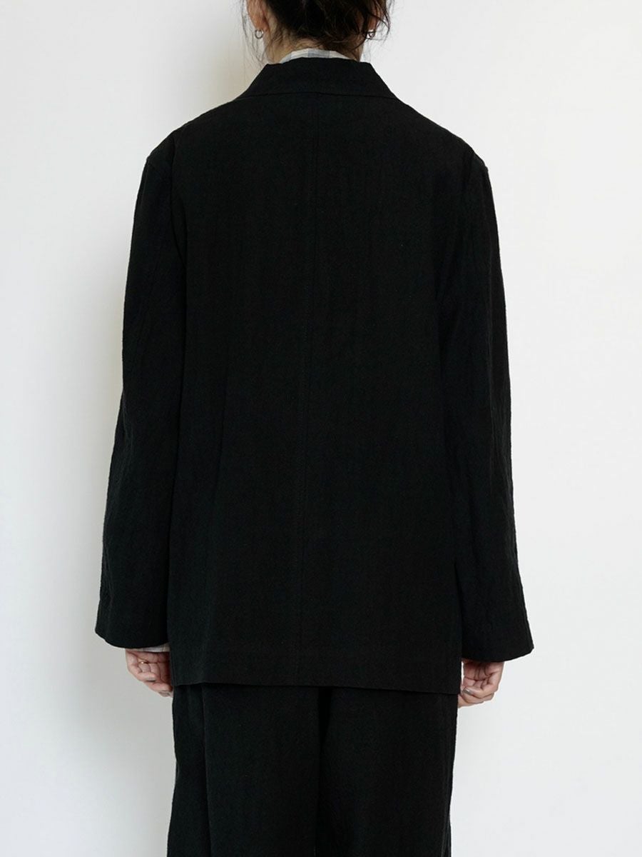 LINEN COTTON JACKET[BLACK] | 1LDK (ワンエルディーケー) 公式サイト