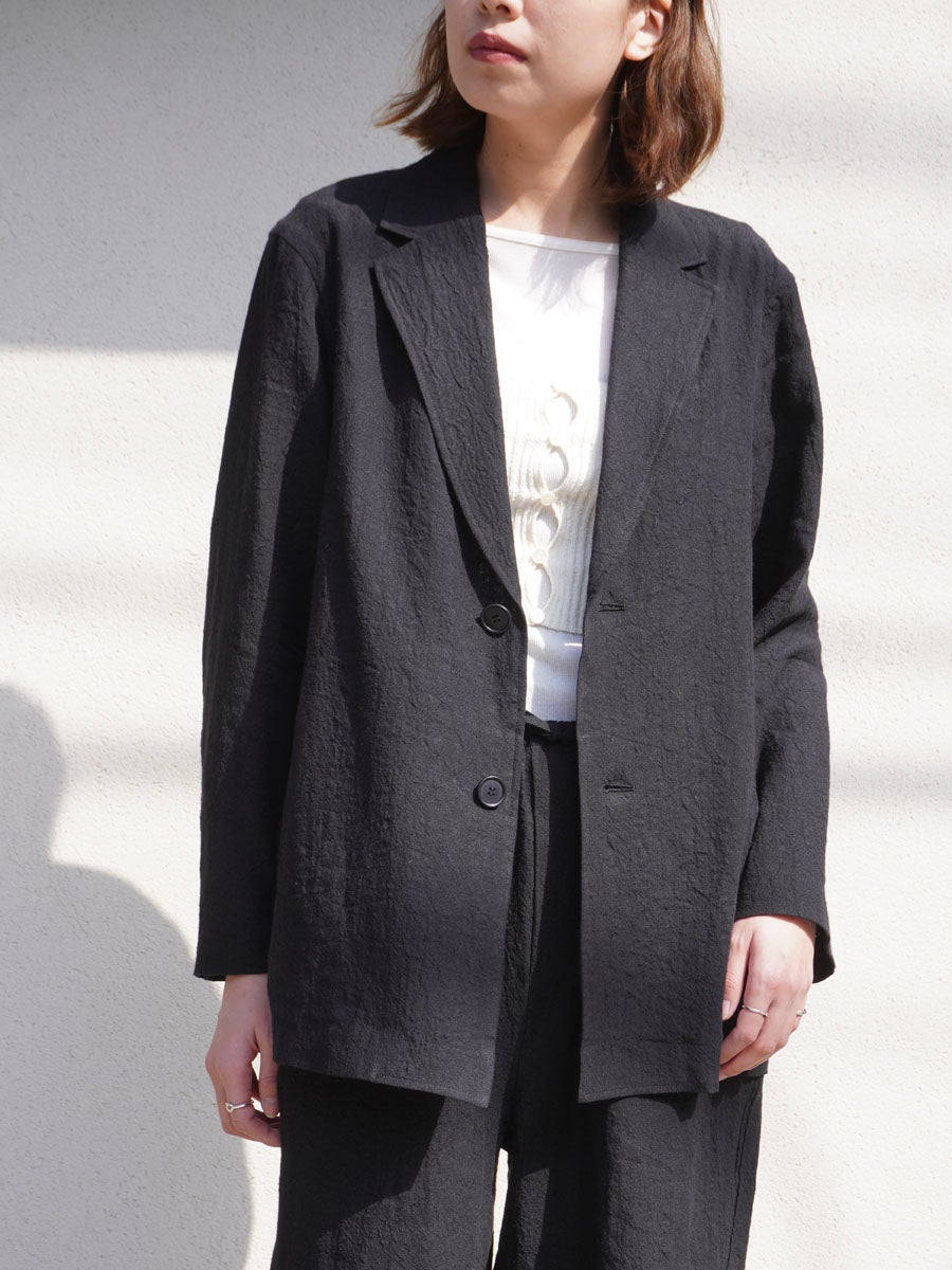 LINEN COTTON JACKET[BLACK] | 1LDK (ワンエルディーケー) 公式サイト