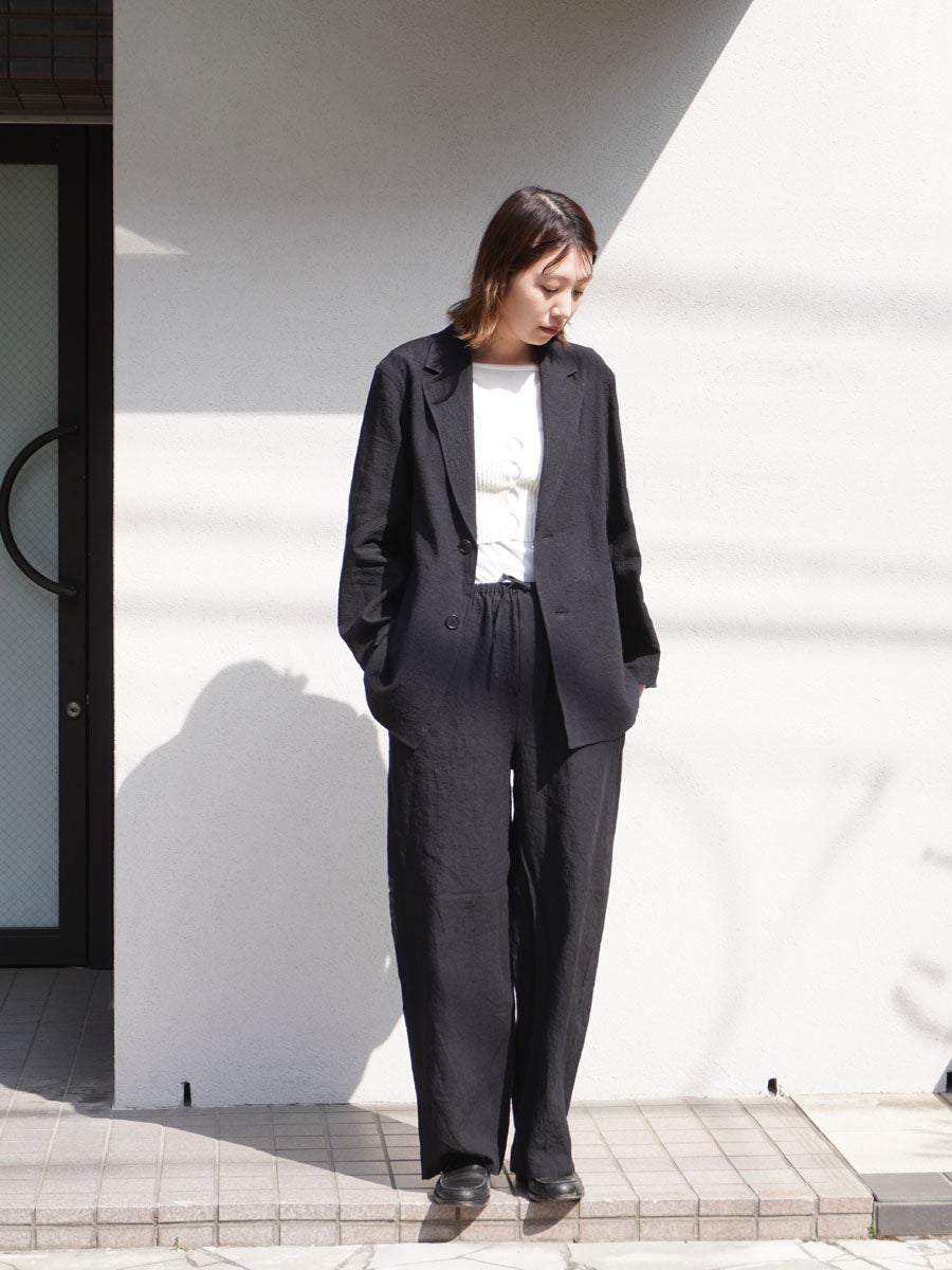LINEN COTTON JACKET[BLACK] | 1LDK (ワンエルディーケー) 公式サイト