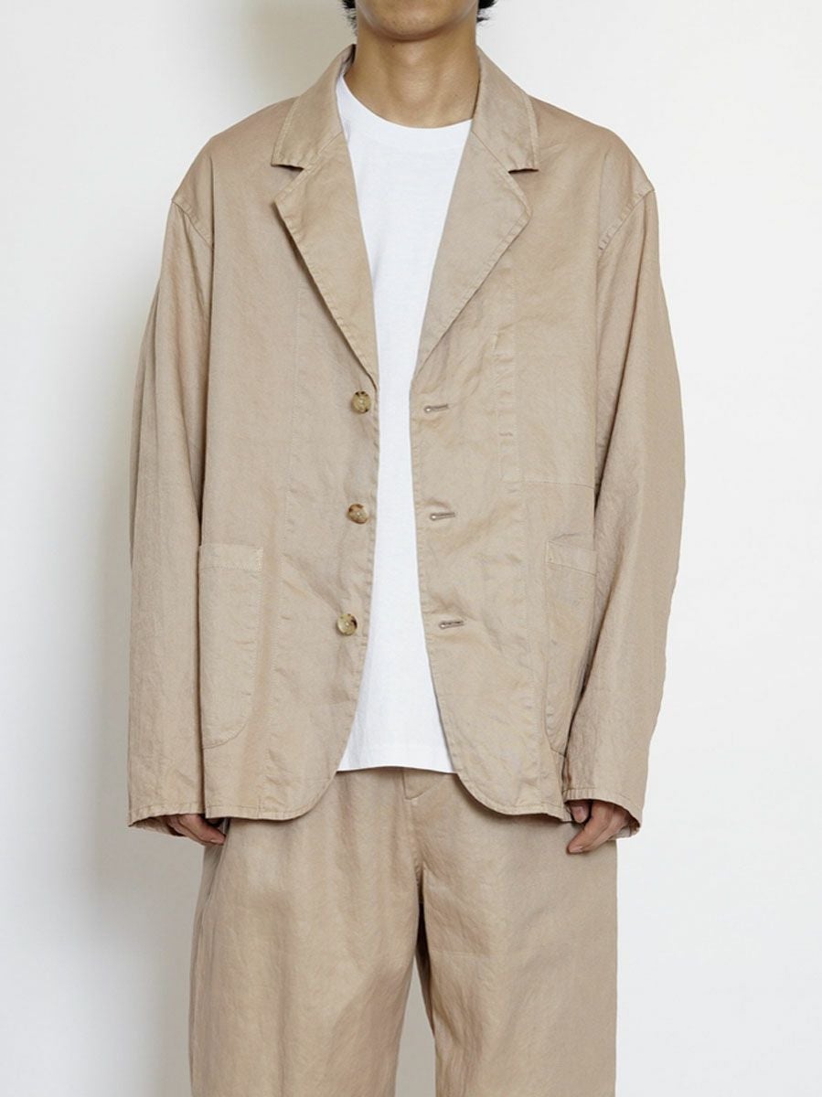 GARMENT DYED WORK JACKET[BEIGE] | 1LDK (ワンエルディーケー) 公式サイト