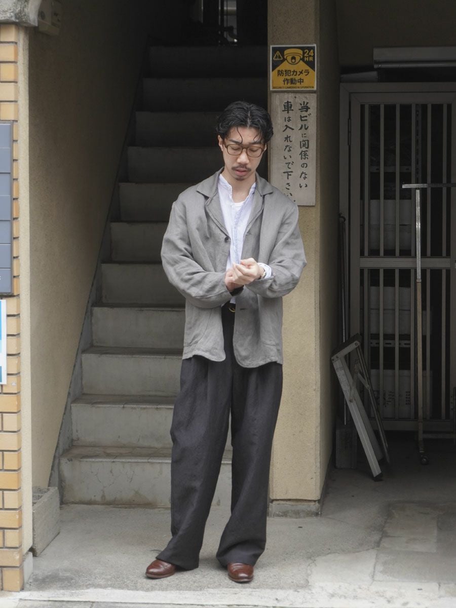 ジャケット・アウター ULTERIOR WASHED C/L CORKSCREW JKT WASHED C/L CORKSCREW JKT[KHAKI GREY] | 1LDK (ワンエルディーケー