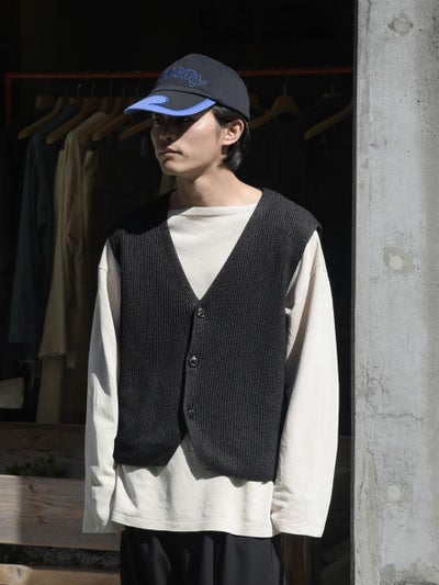WASHI Middle-gauge AZE Vest BLACK 1LDK ワンエルディーケー 公式サイト