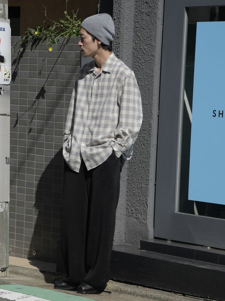 Ibarashi ページ WASHI Middle-gauge AZE Wide Straight Pants[BLACK] | 1LDK (ワンエル