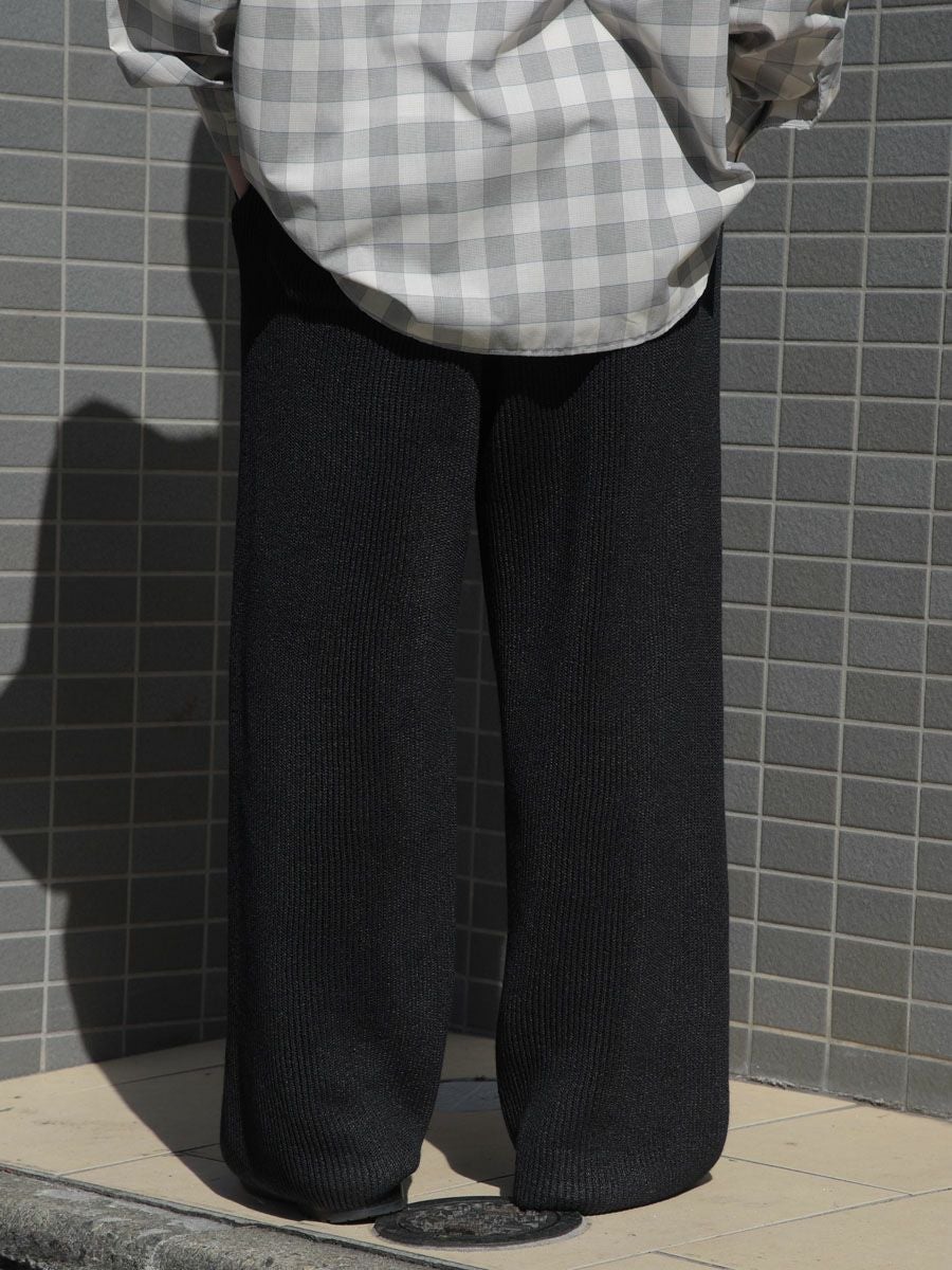 WASHI Middle-gauge AZE Wide Straight Pants[BLACK] | 1LDK (ワンエル
