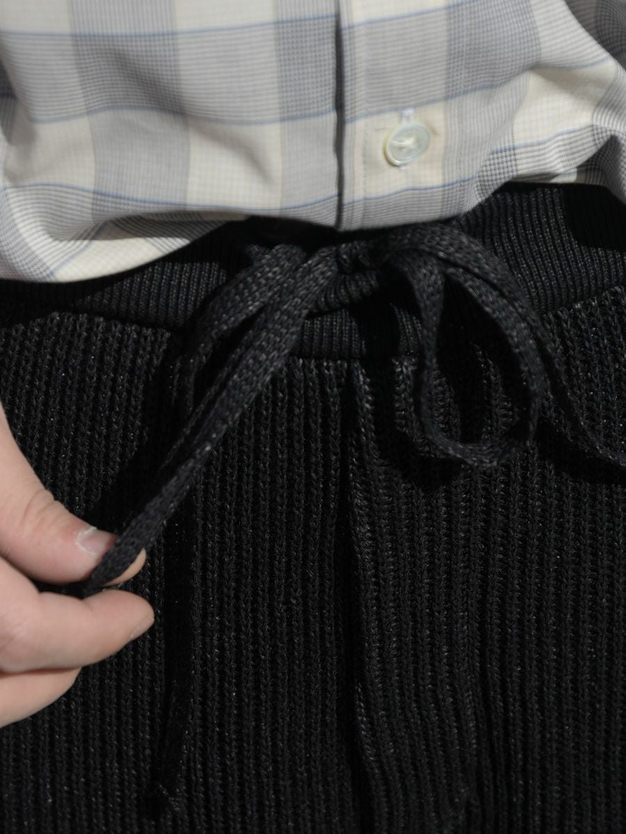 WASHI Middle-gauge AZE Wide Straight Pants[BLACK] | 1LDK (ワンエル
