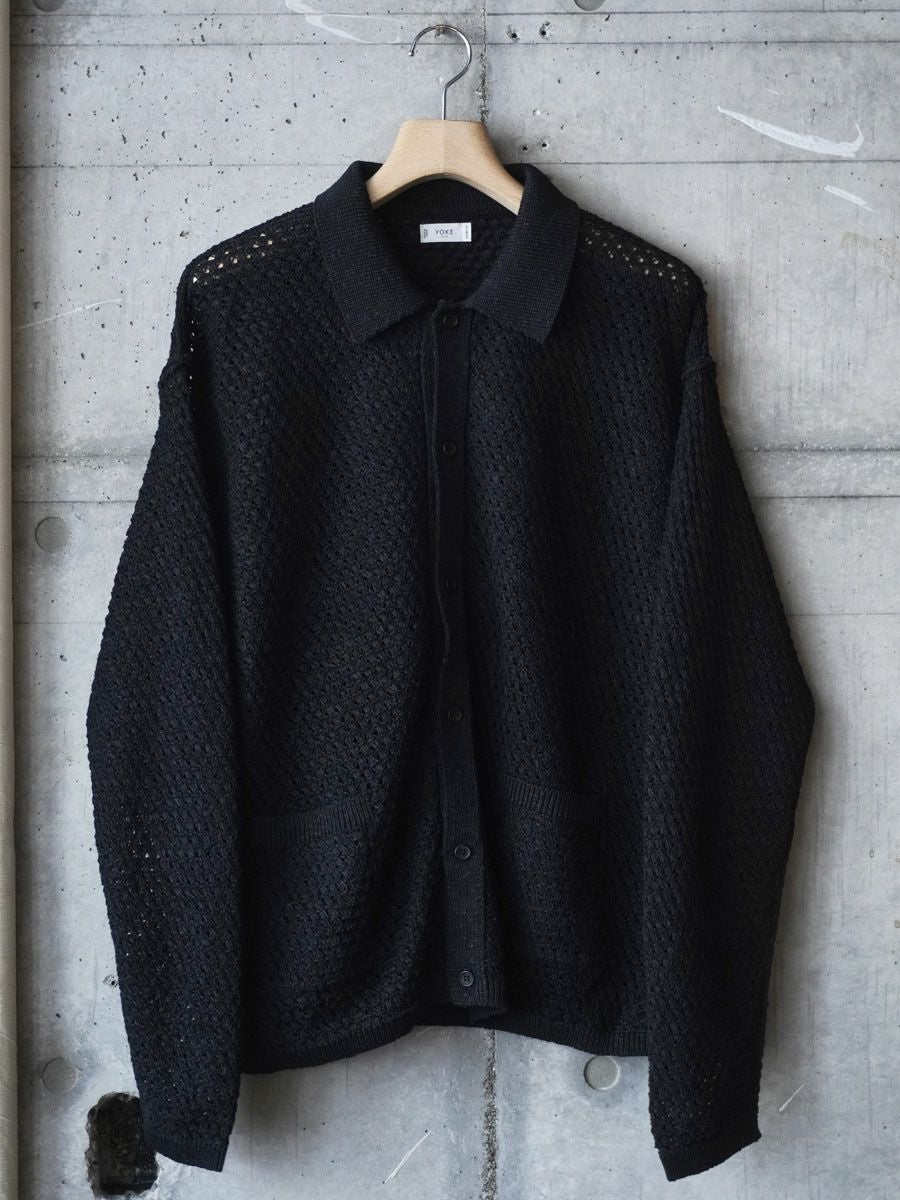 Mesh Knit Shirt Cardigan[BLACK] | 1LDK (ワンエルディーケー) 公式サイト