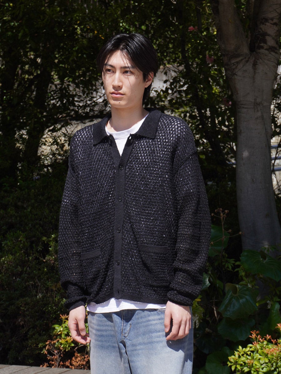 Mesh Knit Shirt Cardigan[WHITE] | 1LDK (ワンエルディーケー) 公式サイト