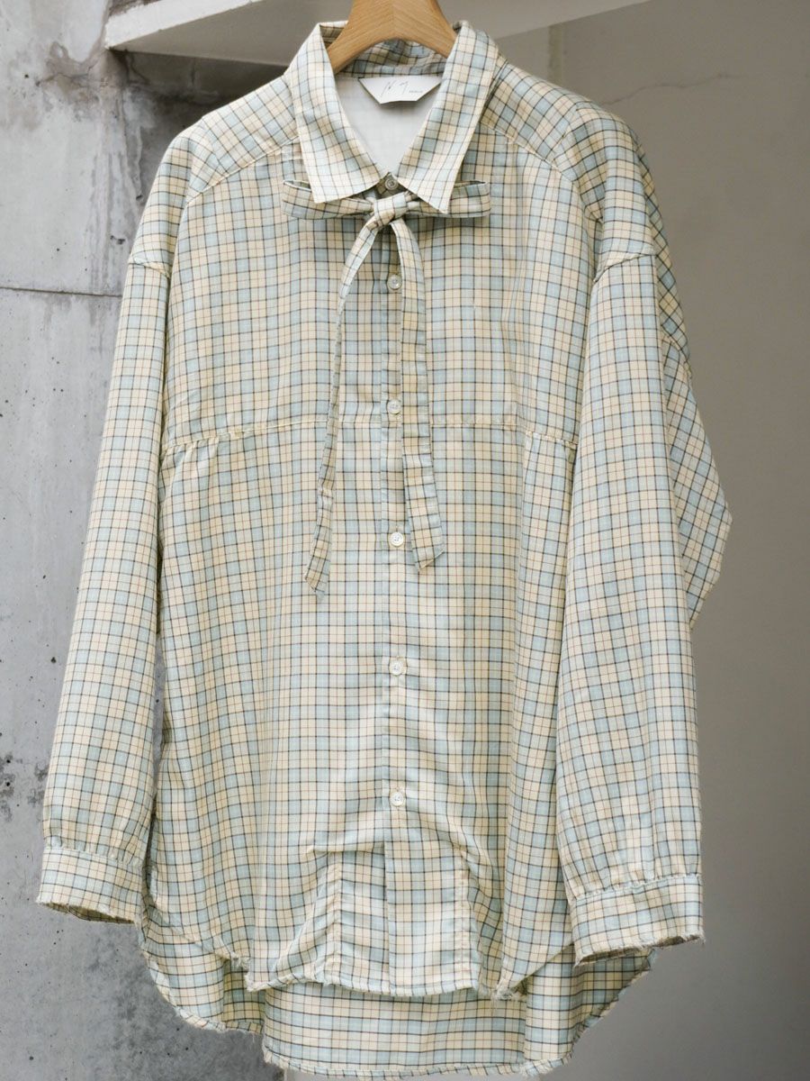 BOW-TIE CHECK SHIRT[NAVY] | 1LDK (ワンエルディーケー) 公式サイト