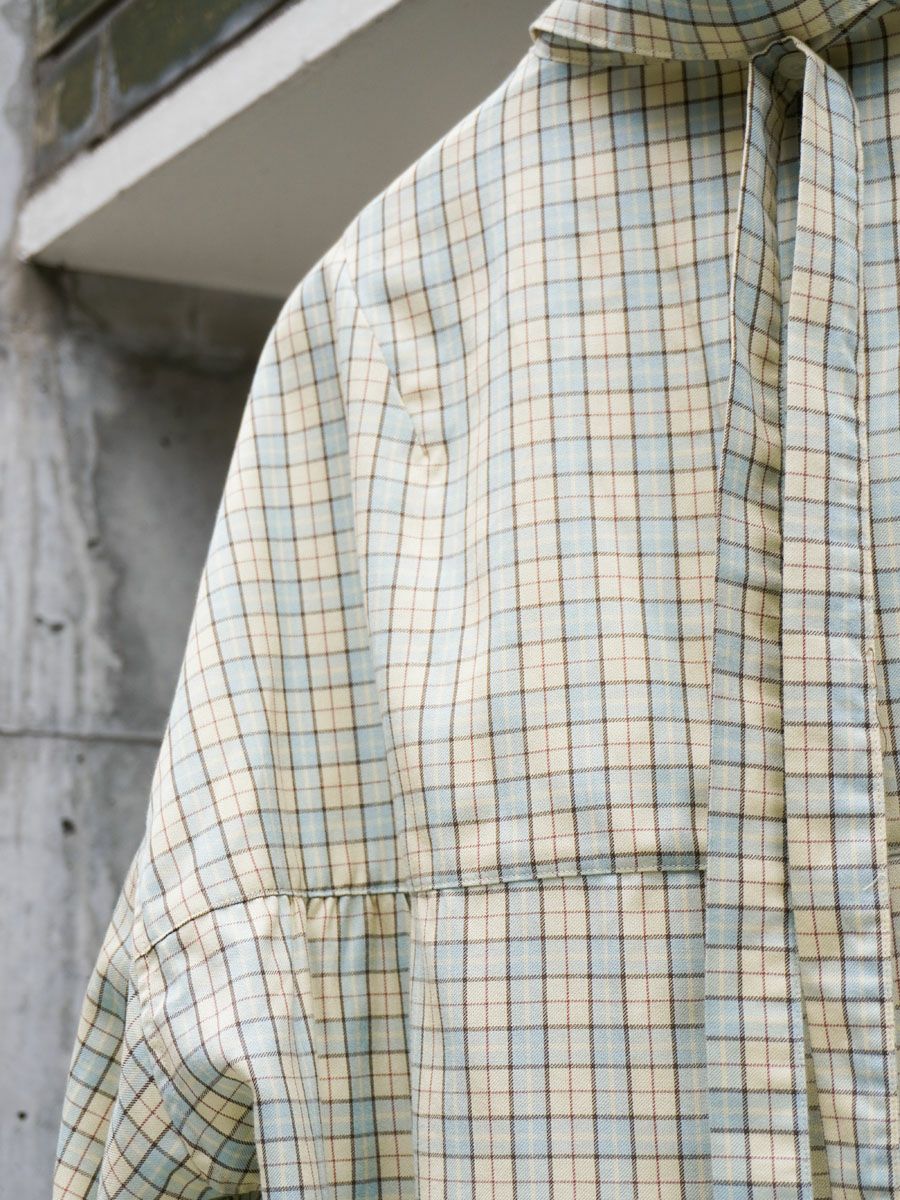 BOW-TIE CHECK SHIRT[CREAM] | 1LDK (ワンエルディーケー) 公式サイト