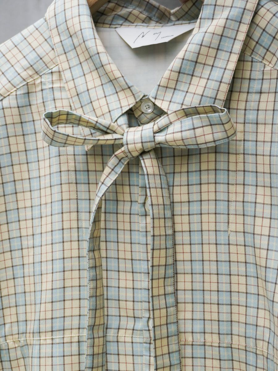 BOW-TIE CHECK SHIRT[CREAM] | 1LDK (ワンエルディーケー) 公式サイト