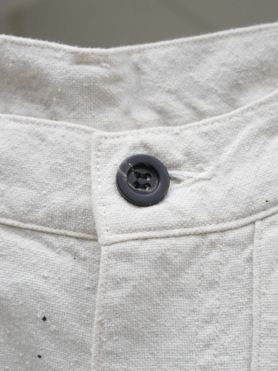 ANCELLM C/R DUCK DOUBLEKNEE PANTS サイズ1 白 C/R DUCK DOUBLEKNEE PANTS(WHITE) – ANCELLM